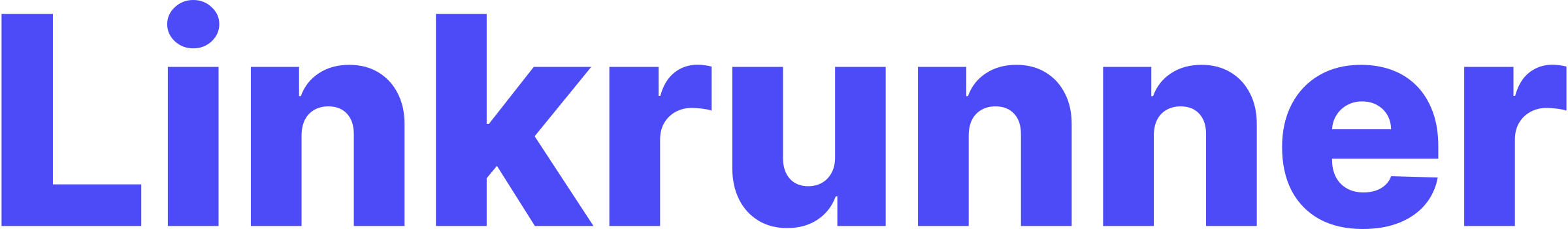 Linkrunner wordmark logo, text only
